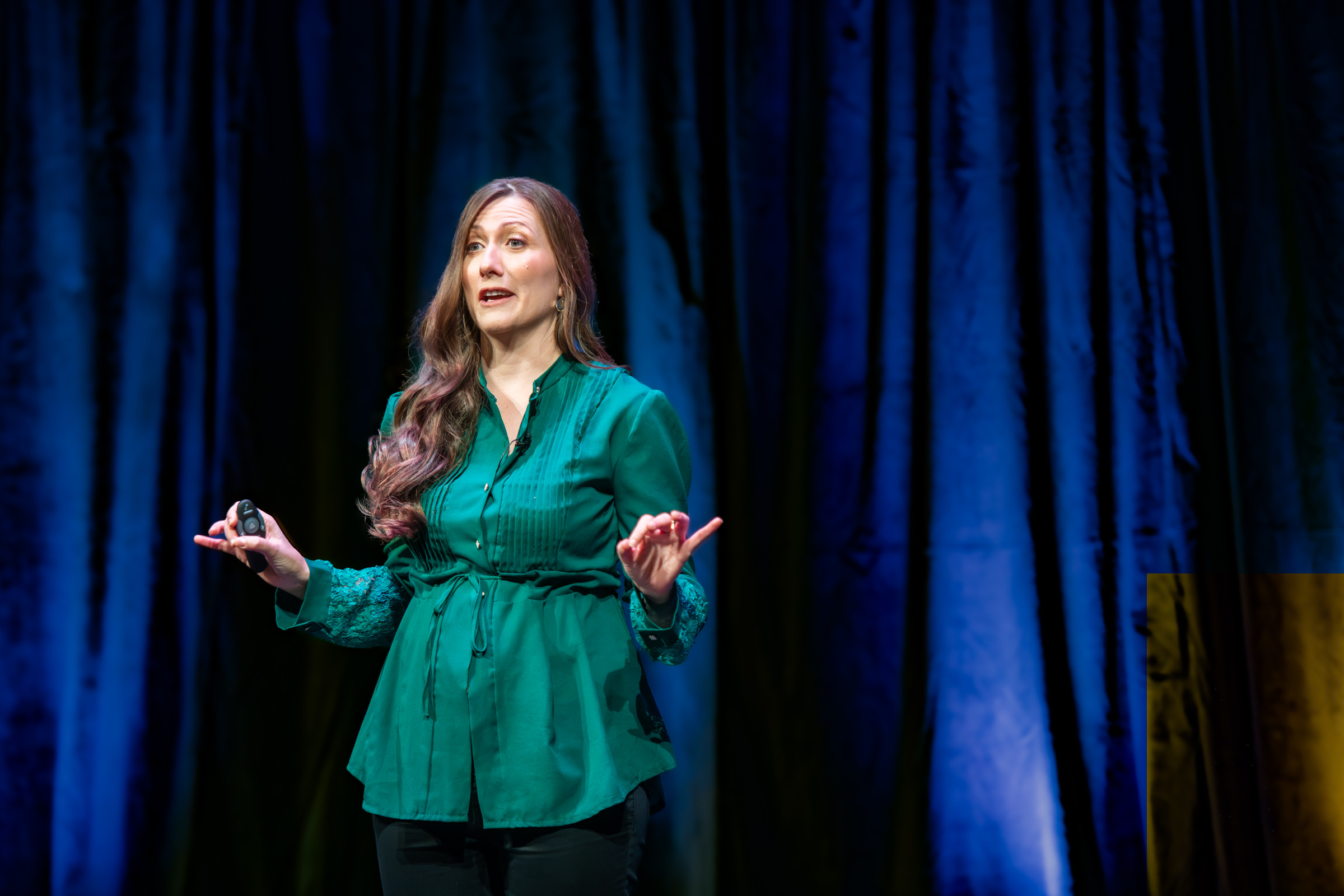 Audrey Muliva speaking on stage
